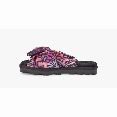 Chinelos UGG Lushette Pop Graffiti Puffer Mulher Multicoloridas | PT-FLZMS